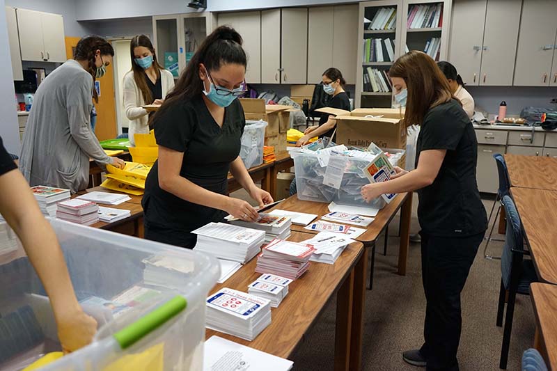 Students promoted the important tips through care bundles and virtual story time