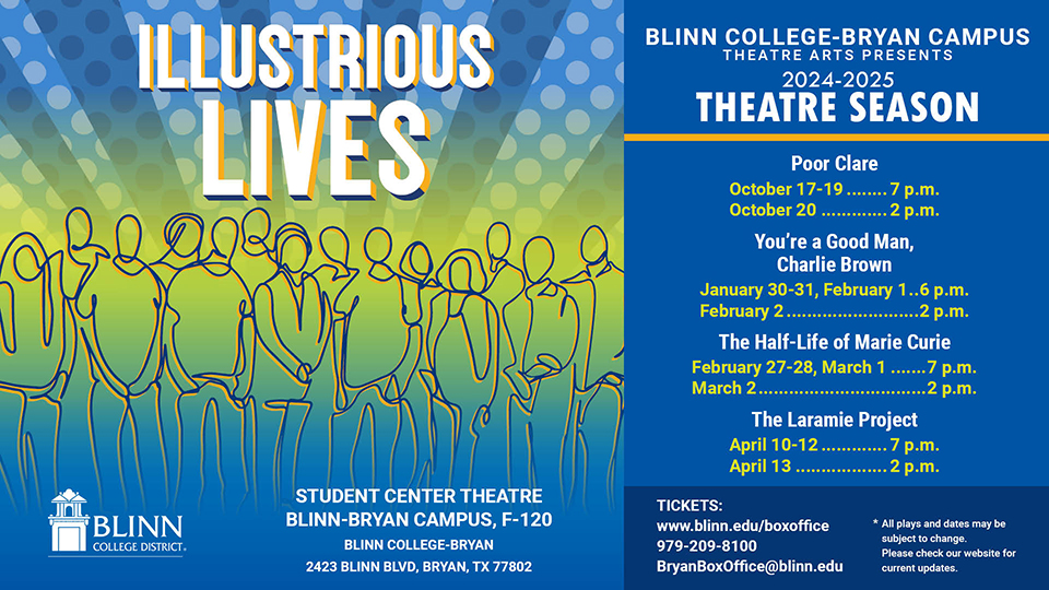 Blinn-Bryan Theatre Troupe celebrates 'illustrious lives'